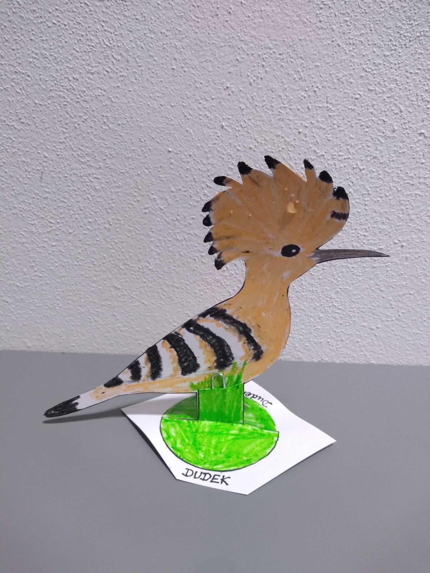 Ptak dudek - praca plastyczna