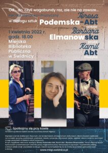 plakat spotkania - recitalu z Teresą Podembską-Abt, Barbarą Elmanowską, Kamilem Abt