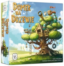 okładka gry planszowej pod tytułem Domek na drzewie