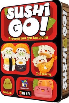 okładka gry planszowej pod tytułem Sushi Go!