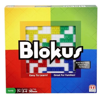 okładka gry planszowej pod tytułem Blokus