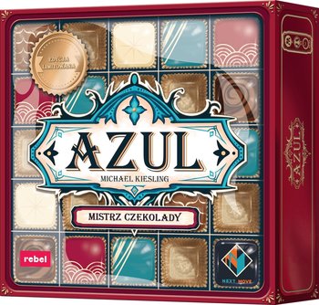 okładka gry planszowej pod tytułem Azul. Mistrz czekolady