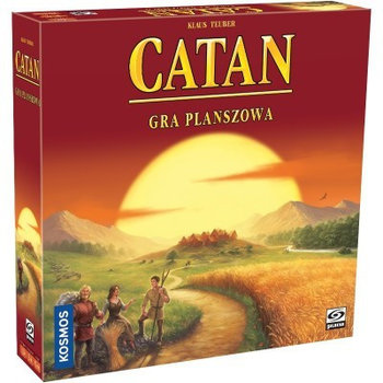 okładka gry planszowej pod tytułem Catan