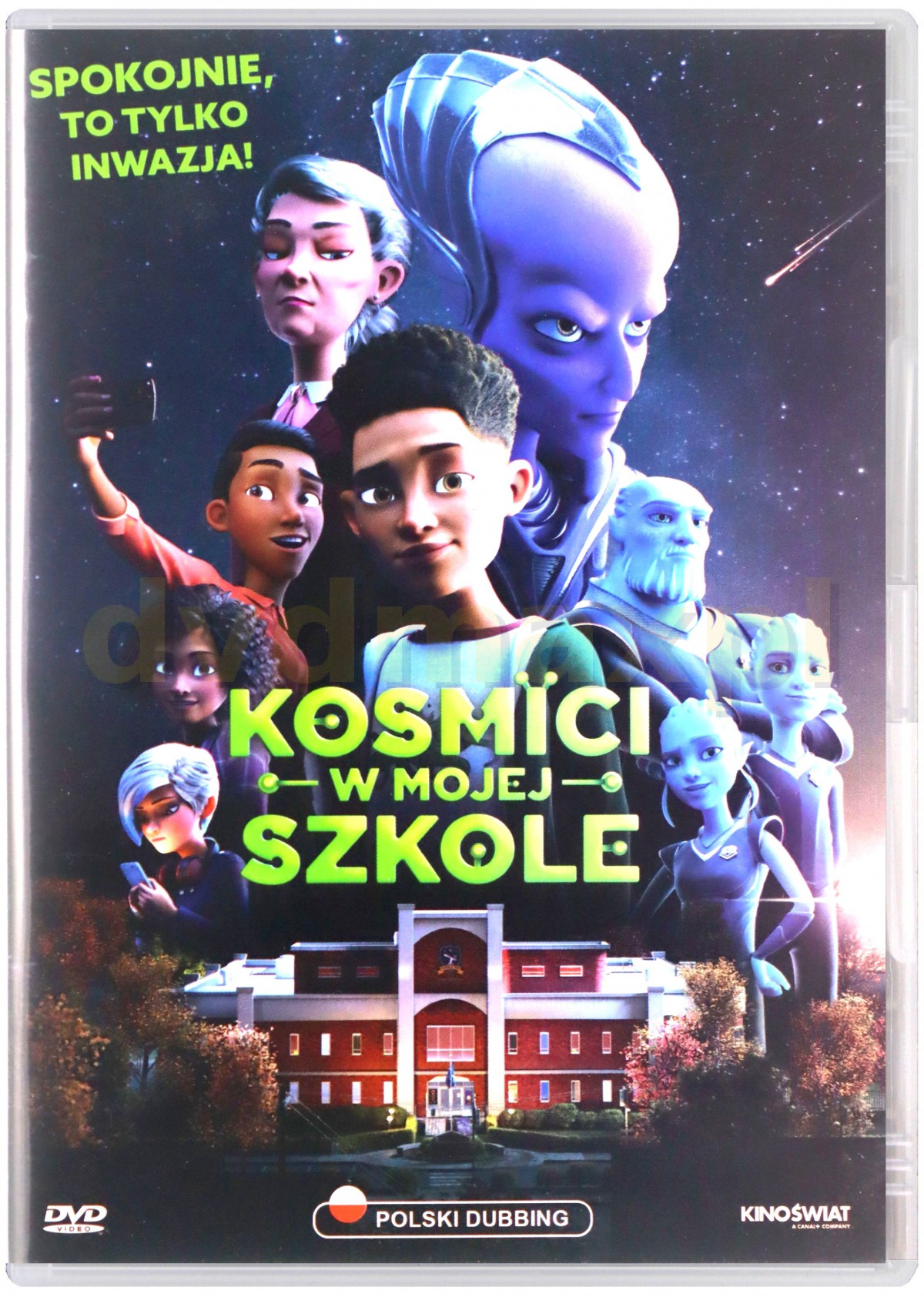 okładka filmu na DVD pod tytułem Kosmici w mojej szkole