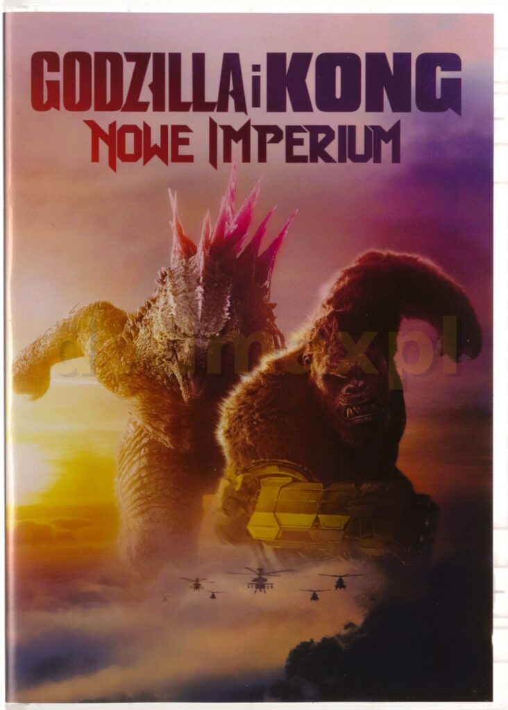 okładka filmu na DVD pod tytułem Godzilla i Kong. Nowe imperium